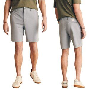 Faherty All Day Short 1.0 9" Men's 36 Ice Grey Flat Front Preppy Dad Classic $98